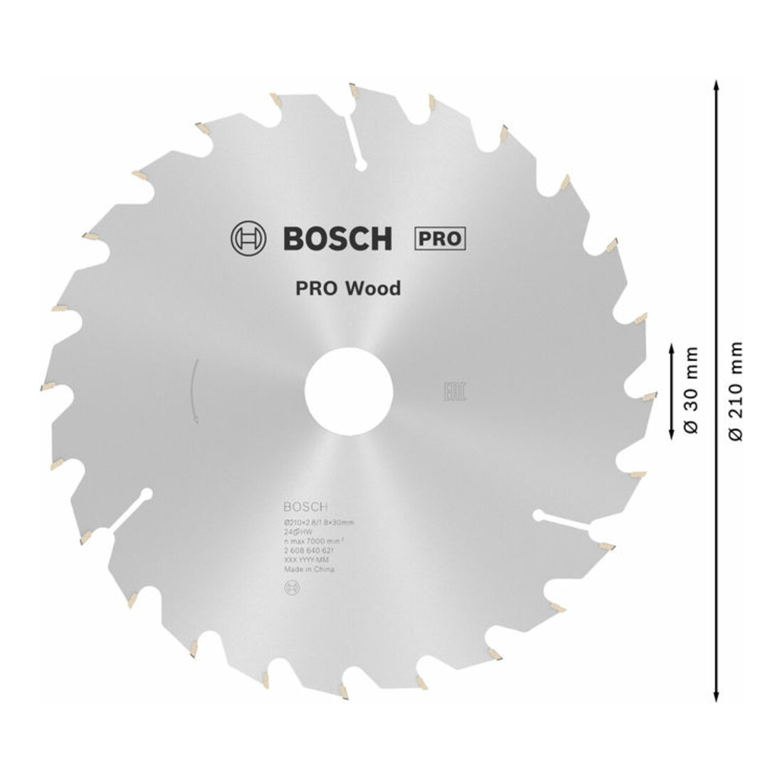 Lame de scie circulaire Bosch Optiline Wood pour scies circulaires à main 210 x 30 x 2,8 mm 24