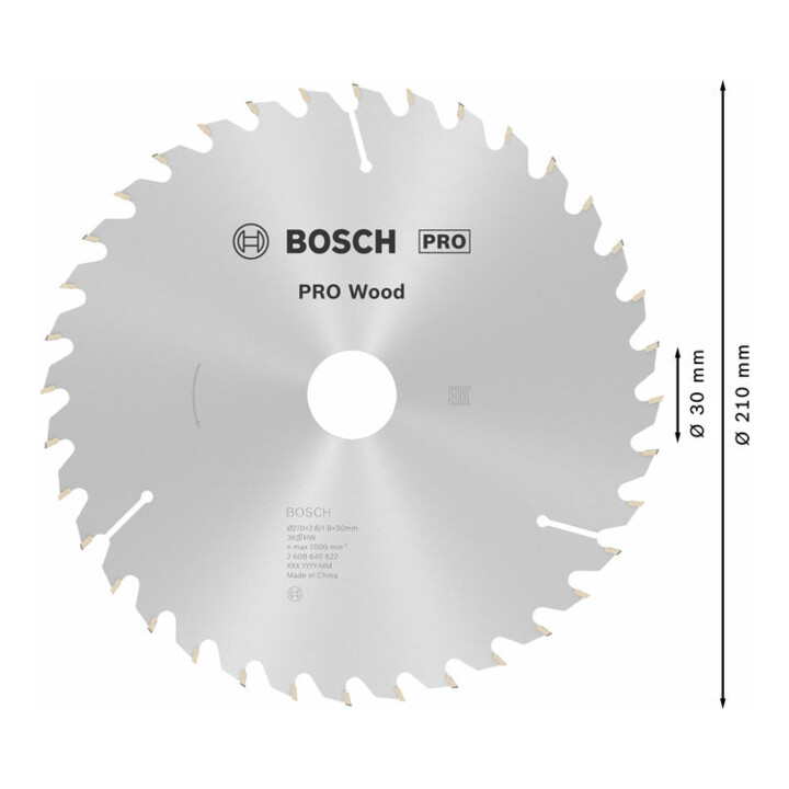 Lame de scie circulaire Bosch Optiline Wood pour scies circulaires à main 210 x 30 x 2,8 mm 36