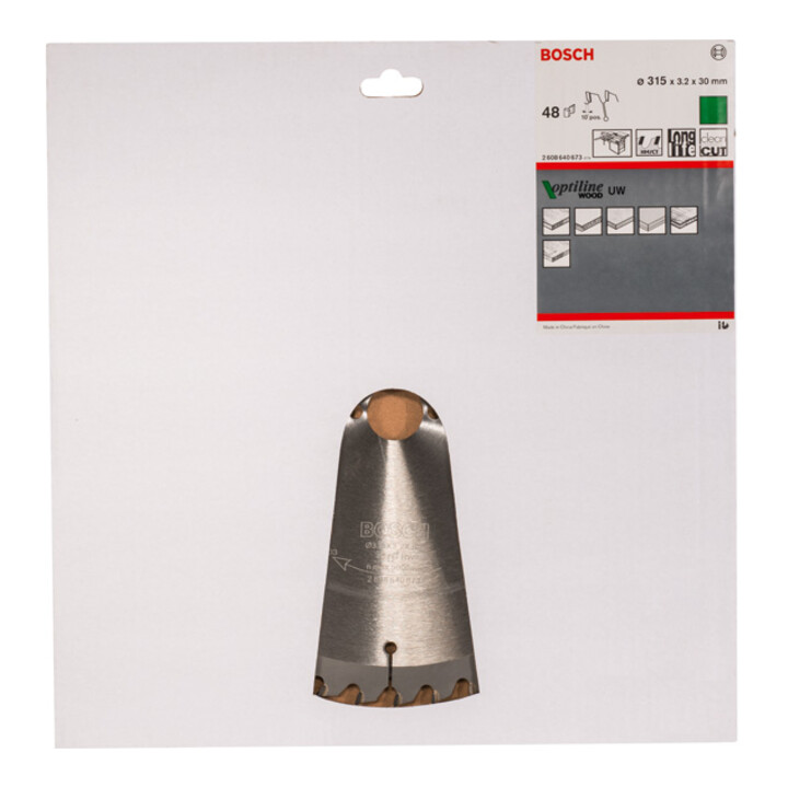 Lame de scie circulaire Bosch Optiline Wood pour scies circulaires de table 315 x 30 x 3,2 mm 48