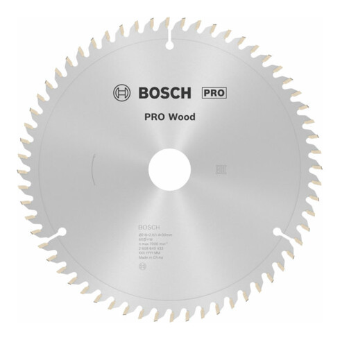 Lame de scie circulaire Bosch Optiline Wood pour scies oscillantes et à onglet 216 x 30 x 2,0 mm 60