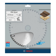 Lame de scie circulaire Bosch Optiline Wood pour scies oscillantes et à onglet 216 x 30 x 2,0 mm 60-5