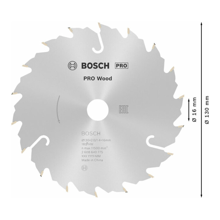 Lame de scie circulaire Bosch Speedline Bois 130 x 16 x 2,0 mm 18