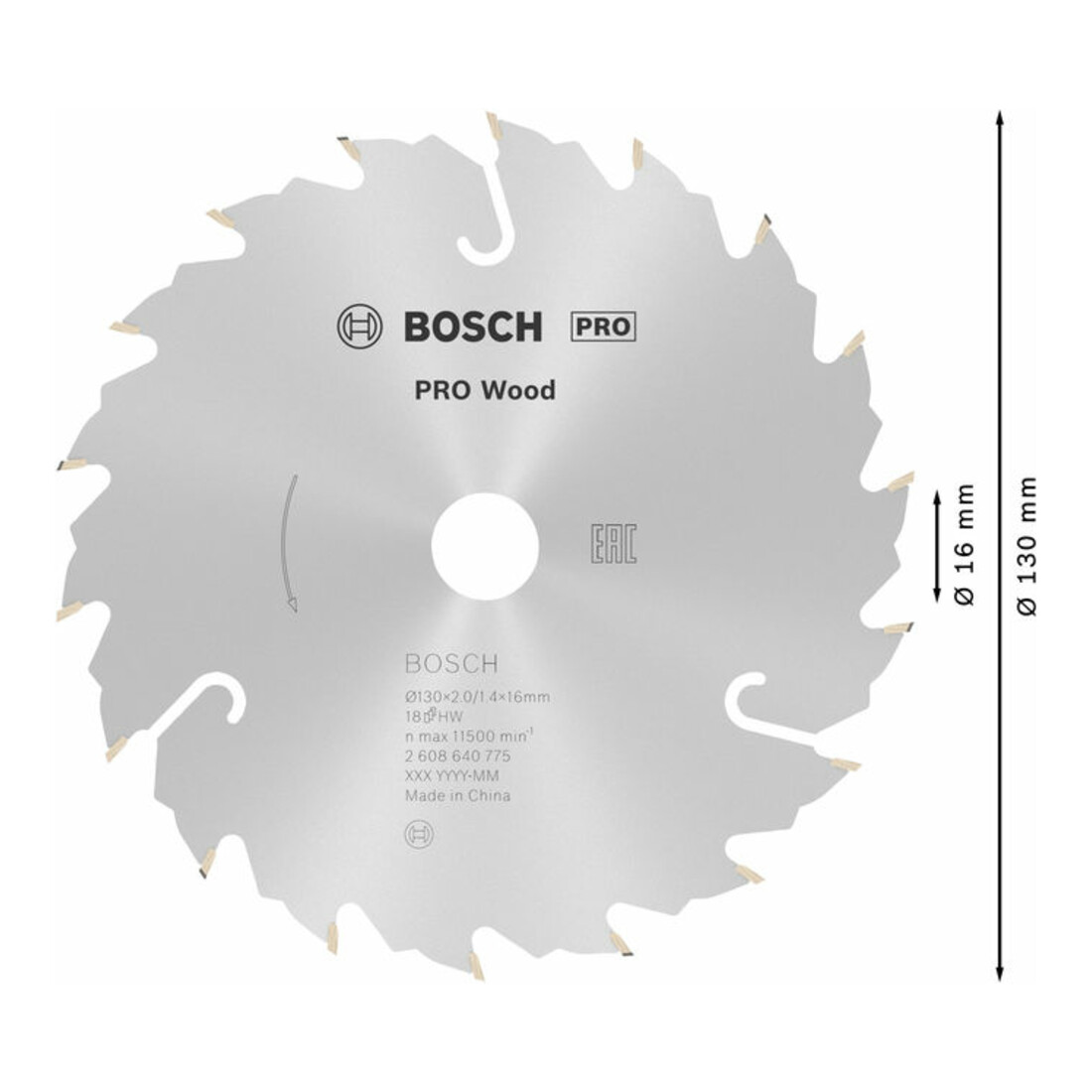 Lame de scie circulaire Bosch Speedline Bois 130 x 16 x 2,0 mm 18