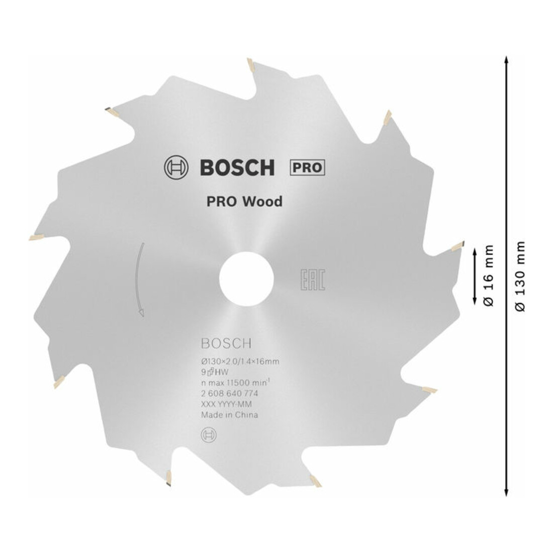 Lame de scie circulaire Bosch Speedline Bois 130 x 16 x 2,0 mm 9
