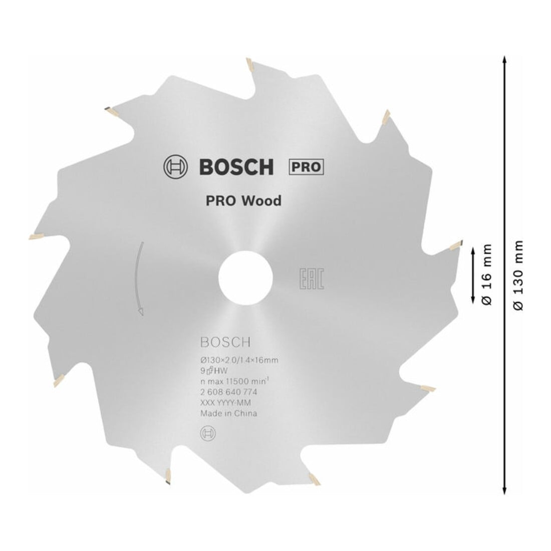 Lame de scie circulaire Bosch Speedline Bois 130 x 16 x 2,0 mm 9