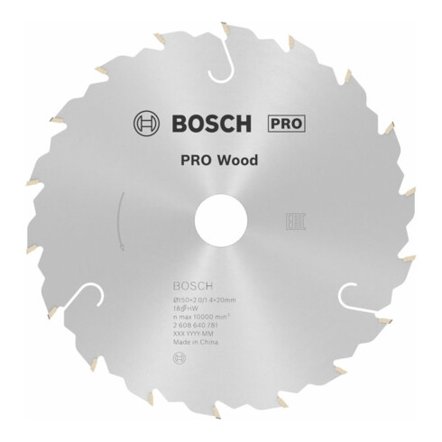 Lame de scie circulaire Bosch Speedline Bois 150 x 20 x 2,0 mm 18