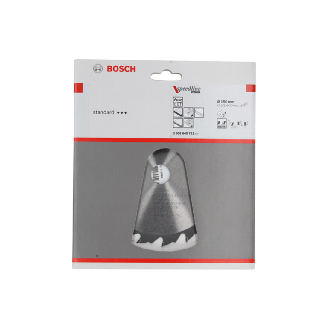 Lame de scie circulaire Bosch Speedline Bois 150 x 20 x 2,0 mm 18