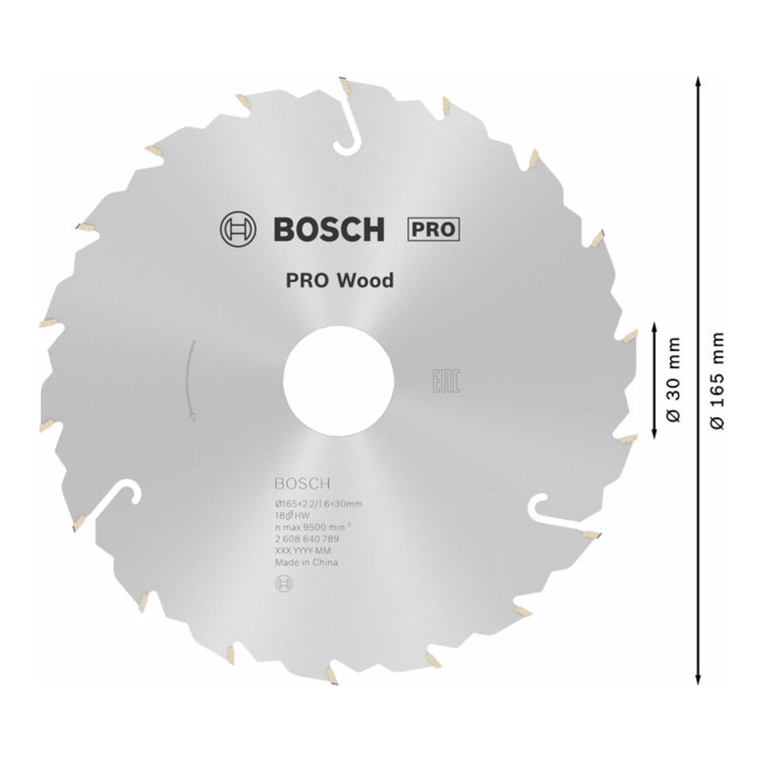 Lame de scie circulaire Bosch Speedline Bois 165 x 30 x 2,2 mm 18
