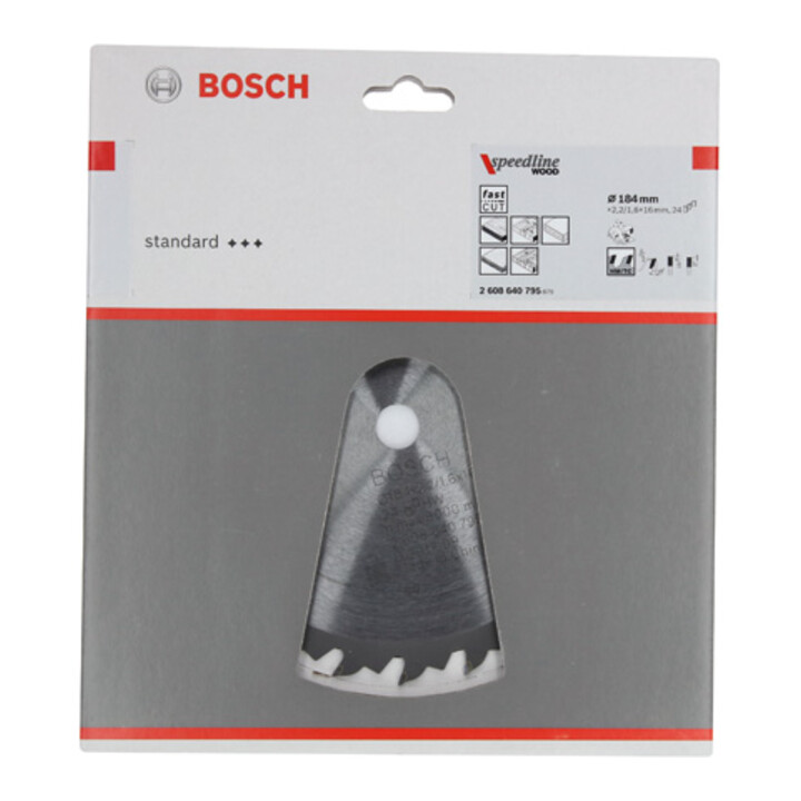 Lame de scie circulaire Bosch Speedline Bois 184 x 16 x 2,2 mm 24
