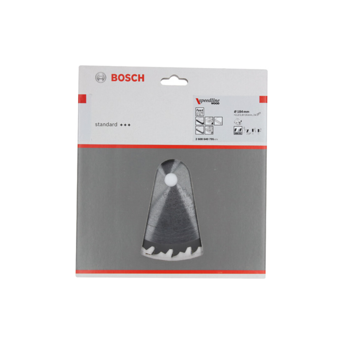 Lame de scie circulaire Bosch Speedline Bois 184 x 16 x 2,2 mm 24