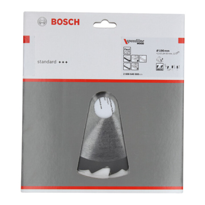 Lame de scie circulaire Bosch Speedline Bois 190 x 30 x 2,4 mm 12