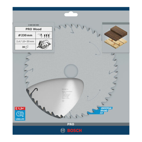 Lame de scie circulaire Bosch Speedline Bois 230 x 30 x 2,4 x 2,4 mm 30