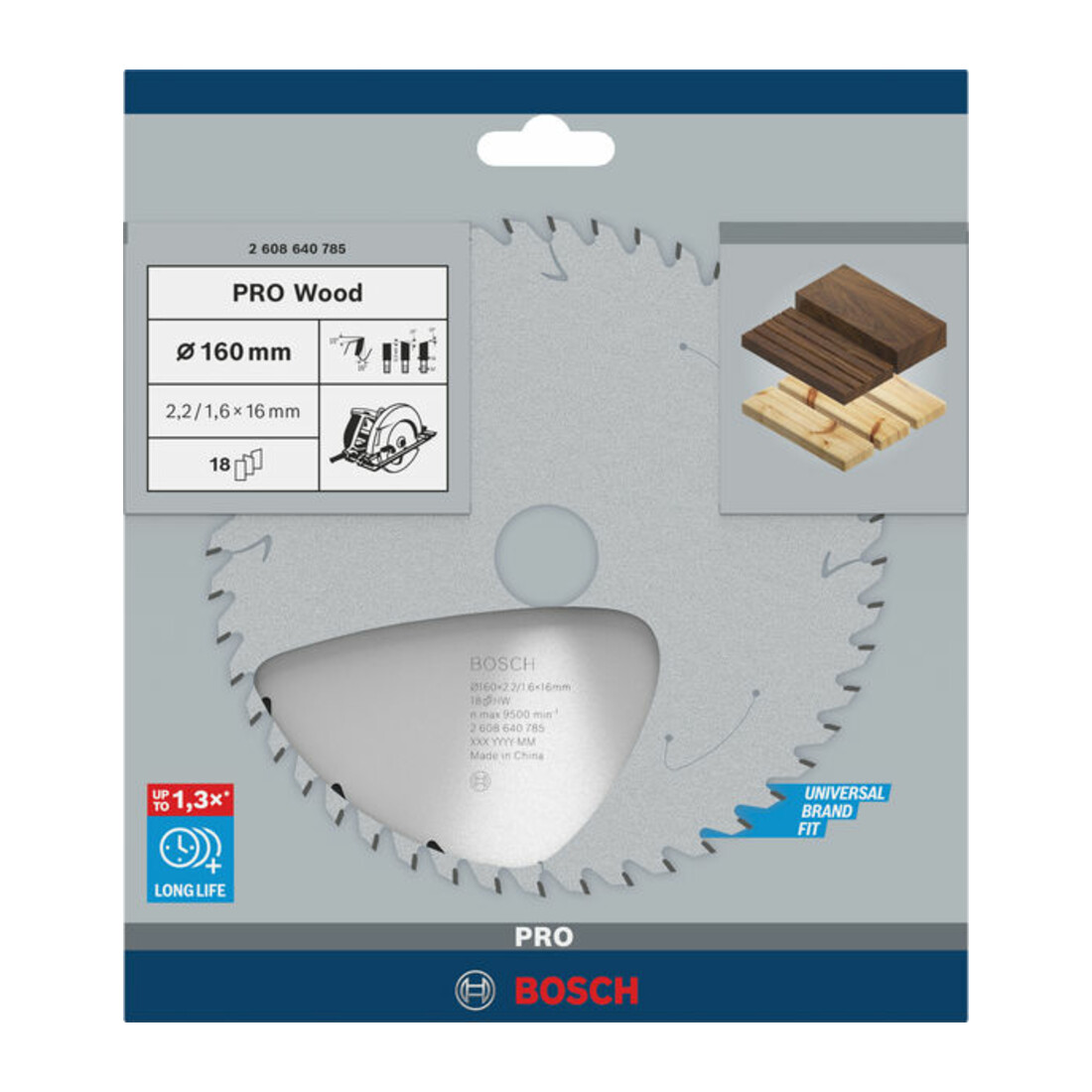 Lame de scie circulaire Bosch Speedline Wood 160 x 16 x 2,2 mm 18