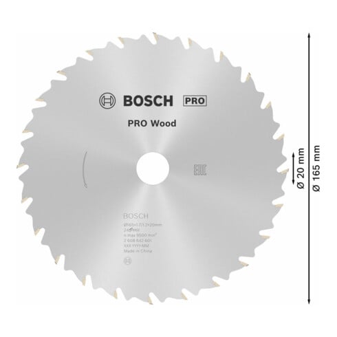 Kreissägeblatt Standard for Wood Speed 165 × 20/16 × 1,7 mm