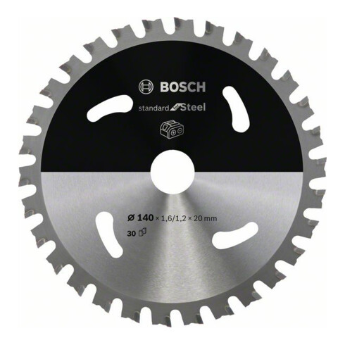 Lame de scie circulaire Bosch Standard pour acier 140 x 1,6/1,2 x 20 30 dents