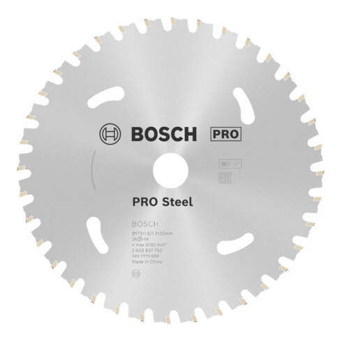 Lame de scie circulaire Bosch Standard pour acier 173 x 1,6/1,2 x 20 36 dents