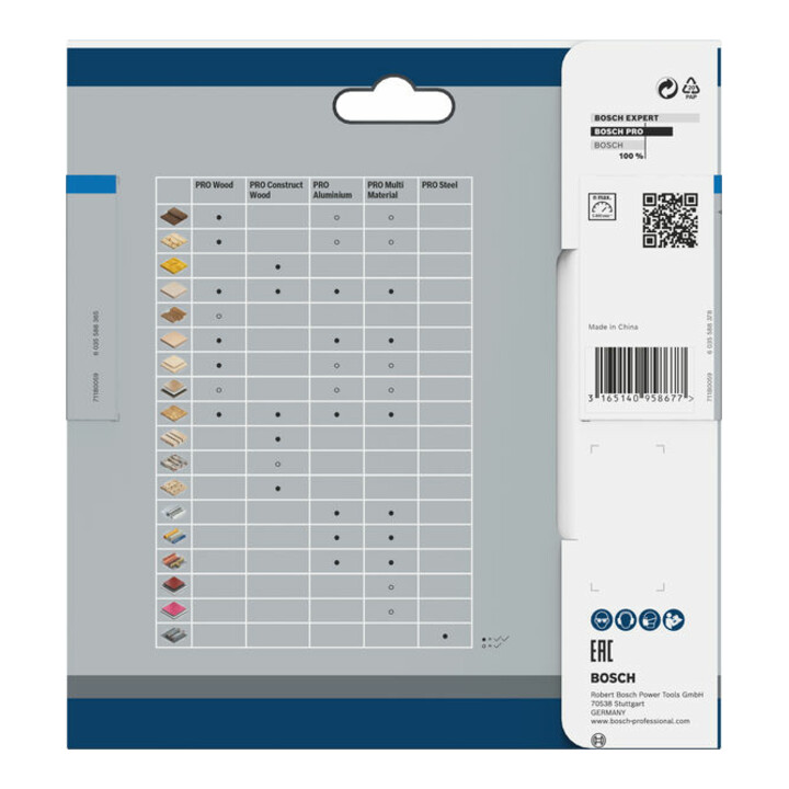 Lame de scie circulaire Bosch Standard pour acier pour scies sans fil 136 x 1,6/1,2 x 15,875 30 dents
