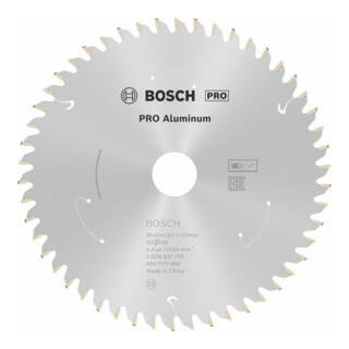 Lame de scie circulaire Bosch Standard for Aluminium pour les scies circulaires manuelles et sans fil à coupe plongeante ainsi que les scies à métaux sans fil
