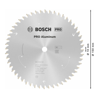 Lame de scie circulaire Bosch Standard for Aluminium pour les scies circulaires manuelles et sans fil à coupe plongeante ainsi que les scies à métaux sans fil