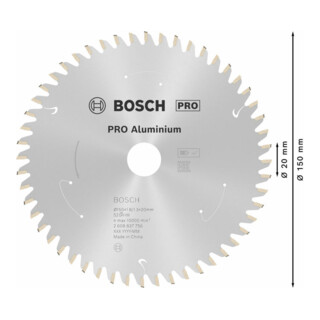 Lame de scie circulaire Bosch Standard for Aluminium pour les scies circulaires manuelles et sans fil à coupe plongeante ainsi que les scies à métaux sans fil