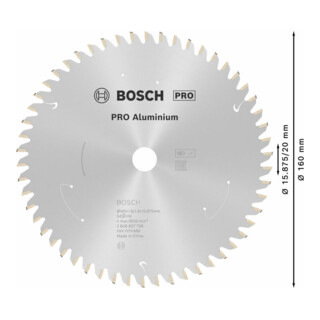 Lame de scie circulaire Bosch Standard for Aluminium pour les scies circulaires manuelles et sans fil à coupe plongeante ainsi que les scies à métaux sans fil