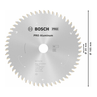 Lame de scie circulaire Bosch Standard for Aluminium pour les scies circulaires manuelles et sans fil à coupe plongeante ainsi que les scies à métaux sans fil