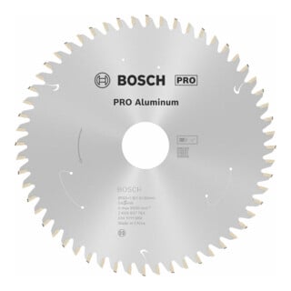 Lame de scie circulaire Bosch Standard for Aluminium pour les scies circulaires manuelles et sans fil à coupe plongeante ainsi que les scies à métaux sans fil