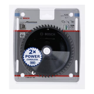 Lame de scie circulaire Bosch Standard for Aluminium pour les scies circulaires manuelles et sans fil à coupe plongeante ainsi que les scies à métaux sans fil