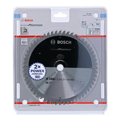 Lame de scie circulaire Bosch Norme pour l'aluminium pour les scies à tronçonner et les scies à onglet sans fil
