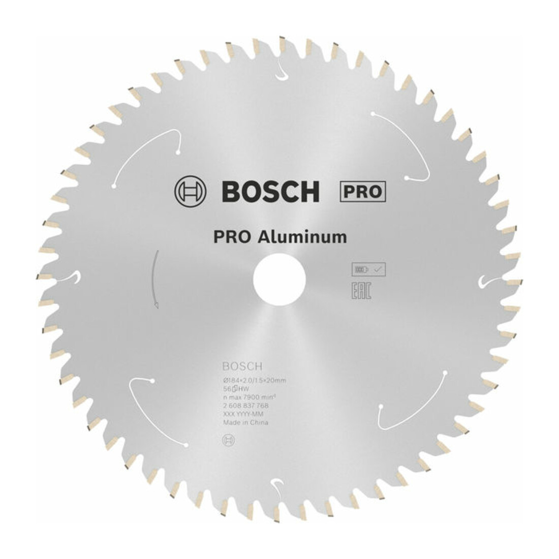Lame de scie circulaire Bosch Standard pour aluminium, 184x2/1.5x20, 56 dents