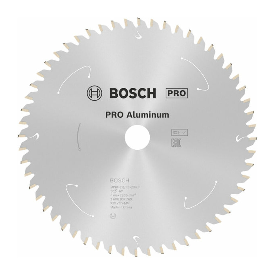 Lame de scie circulaire Bosch Standard pour aluminium, 190x2/1.5x20, 56 dents