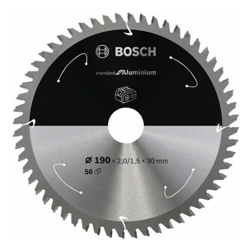 Lame de scie circulaire Bosch Standard pour aluminium, 190x2/1.5x30, 56 dents