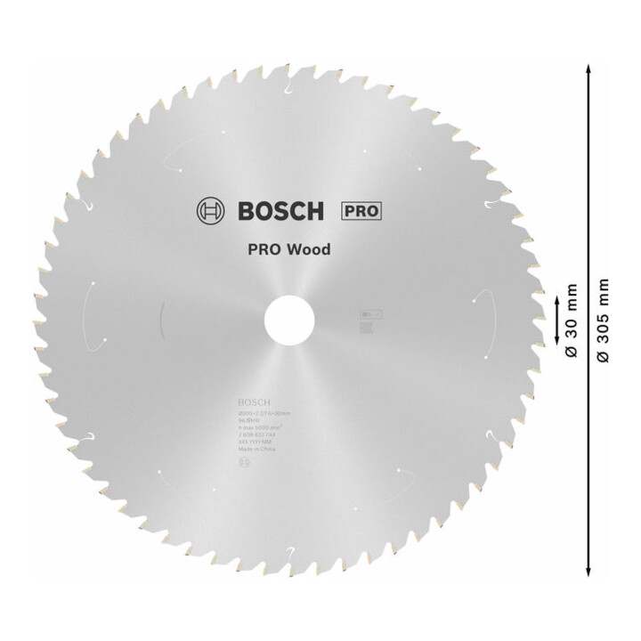 Lame de scie circulaire Bosch Standard pour aluminium, 305x2.2/1.6x30, 96 dents