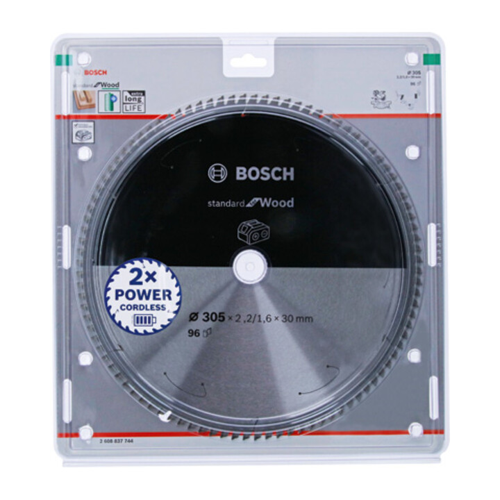Lame de scie circulaire Bosch Standard pour aluminium, 305x2.2/1.6x30, 96 dents