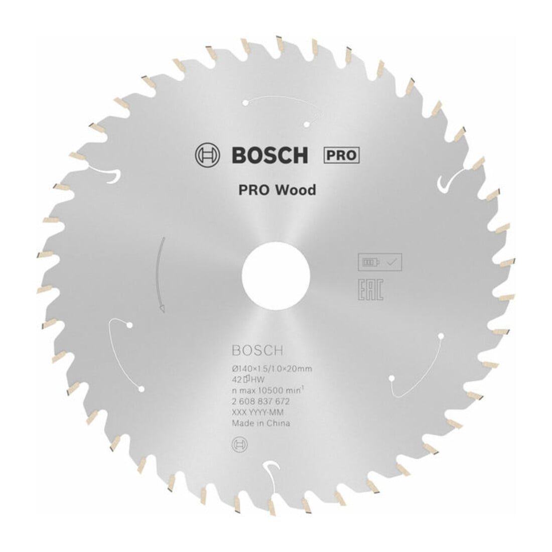 Lame de scie circulaire Bosch Standard pour bois, 140x1.5/1x20, 42 dents