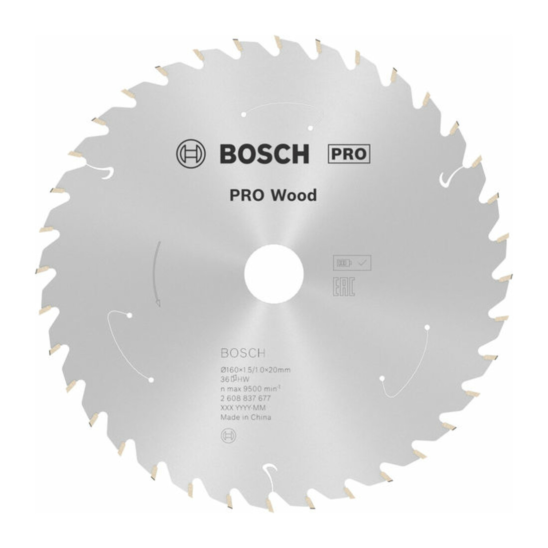 Lame de scie circulaire Bosch Standard pour bois, 160x1.5/1x20, 36 dents