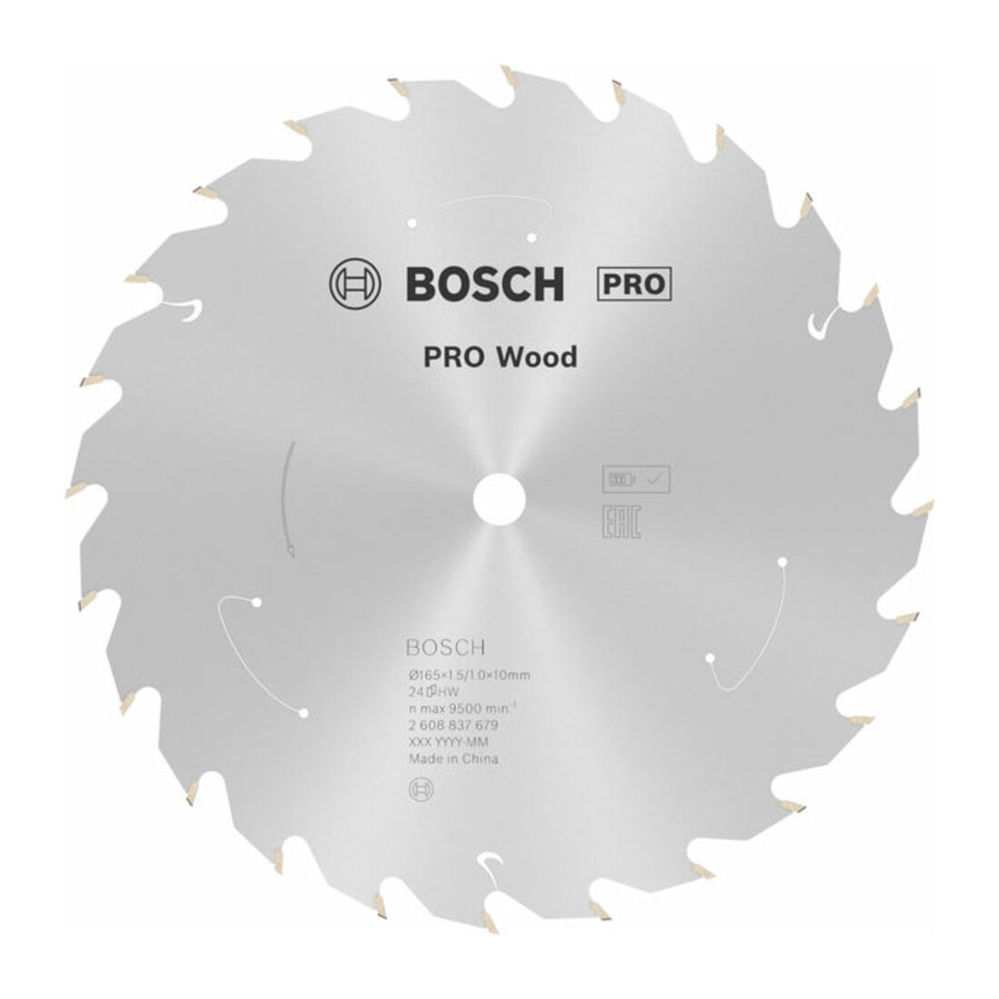 Lame de scie circulaire Bosch Standard pour bois, 165x1.5/1x10, 24 dents