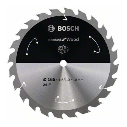 Lame de scie circulaire Bosch Standard pour bois, 165x1.5/1x10, 24 dents