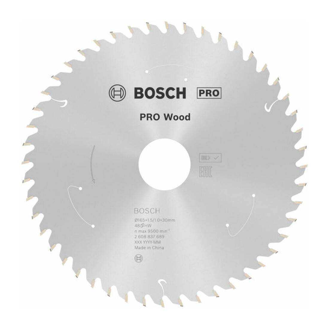 Lame de scie circulaire Bosch Standard pour bois, 165x1.5/1x30, 48 dents