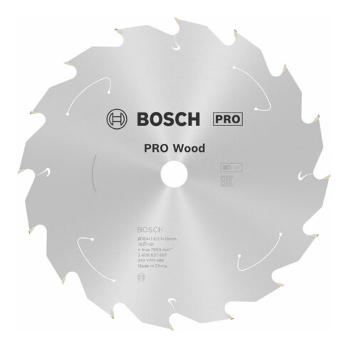 Lame de scie circulaire Bosch Standard pour bois, 184x1.6/1.1x16, 16 dents
