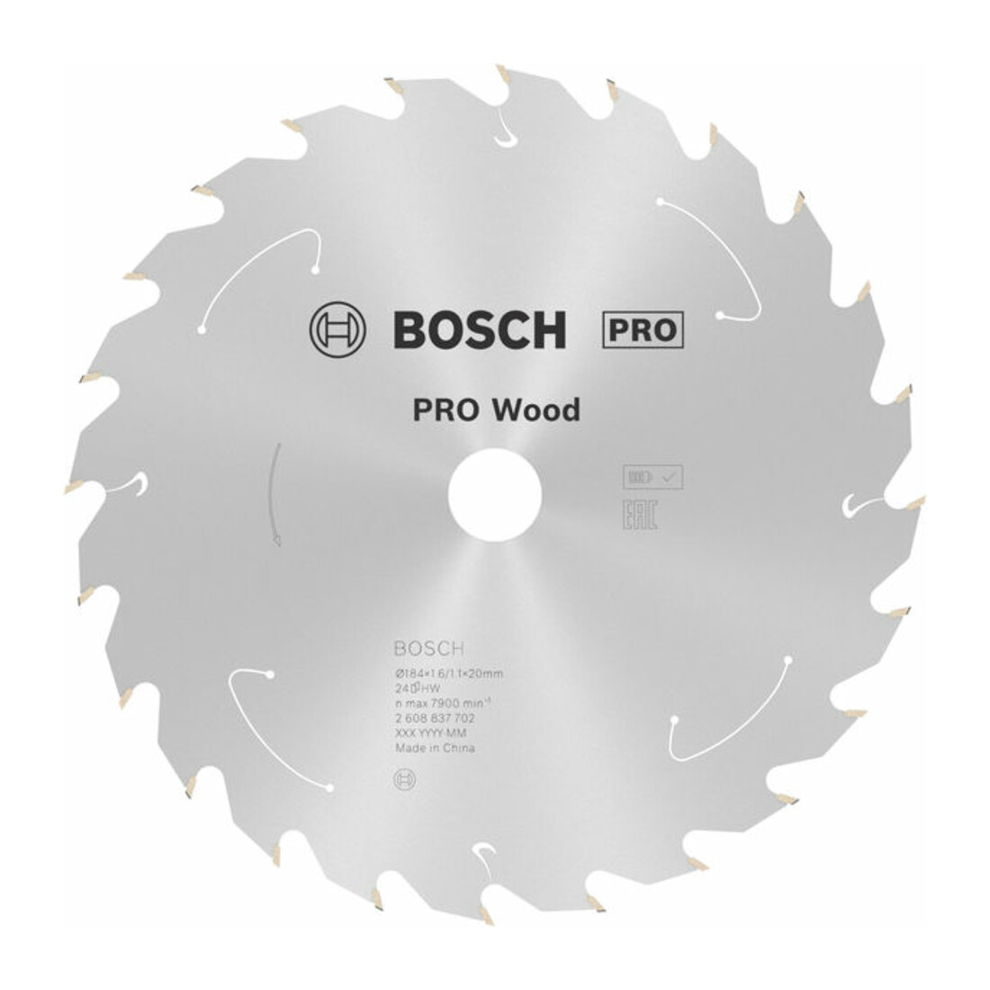 Lame de scie circulaire Bosch Standard pour bois, 184x1.6/1.1x20, 24 dents