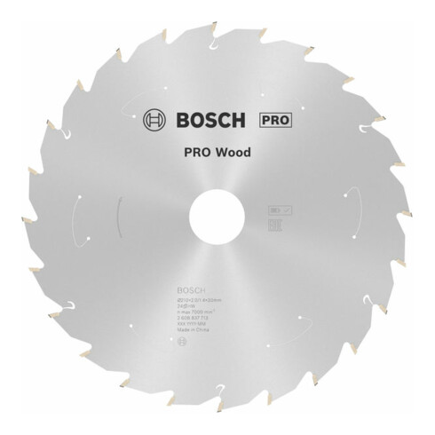 Lame de scie circulaire Bosch Standard pour bois, 210x1.7/1.2x30, 24 dents