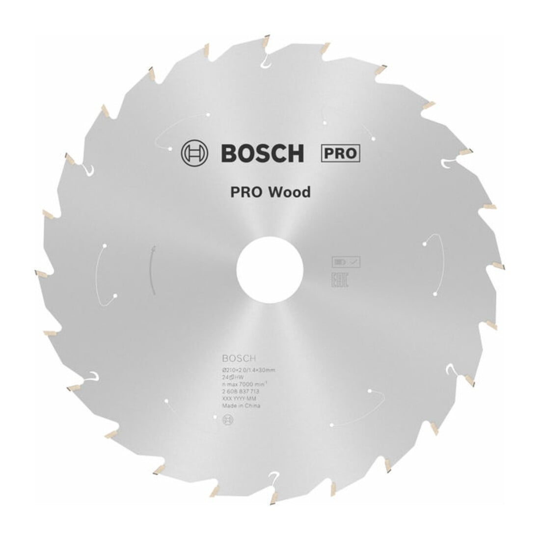 Lame de scie circulaire Bosch Standard pour bois, 210x1.7/1.2x30, 24 dents