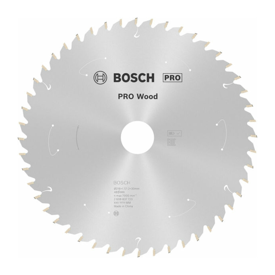 Lame de scie circulaire Bosch Standard pour bois 216 x 1,7/1,2 x 30 48 dents