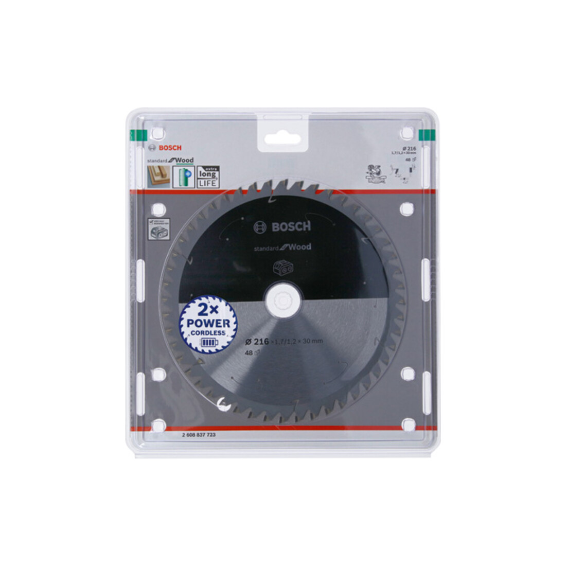 Lame de scie circulaire Bosch Standard pour bois 216 x 1,7/1,2 x 30 48 dents