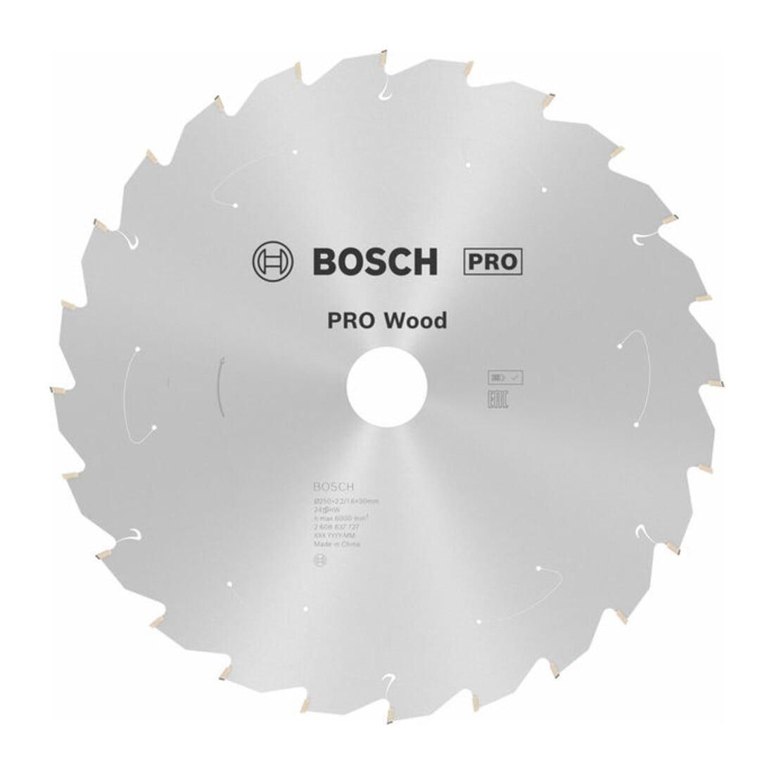 Lame de scie circulaire Bosch Standard pour bois, 250x2.2/1.6x30, 24 dents