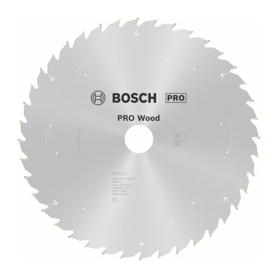 Lame de scie circulaire Bosch Standard pour bois, 254x2.2/1.6x30, 40 dents