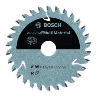 Lame de scie circulaire Bosch Standard pour matériaux multiples 85 x 1,5/1 x 15 30 dents