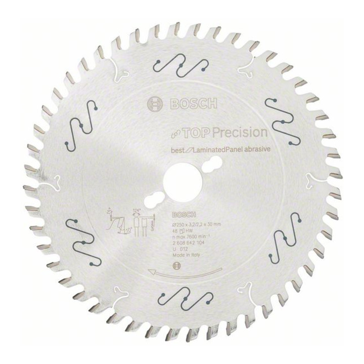 Lame de scie circulaire Bosch Best plastic Pour les scies à table coulissante horizontale/verticale et les scies à table 30 mm 3,2 mm
