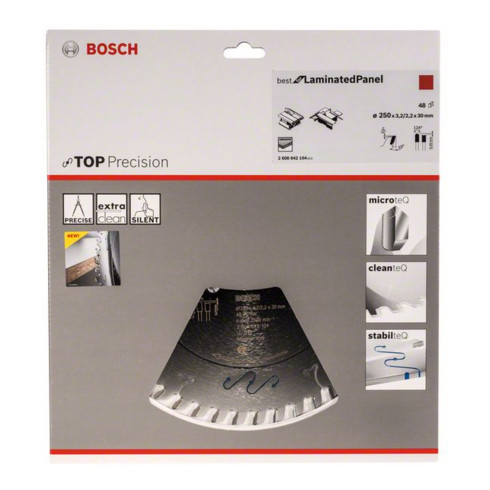 Lame de scie circulaire Bosch Best plastic Pour les scies à table coulissante horizontale/verticale et les scies à table 30 mm 3,2 mm